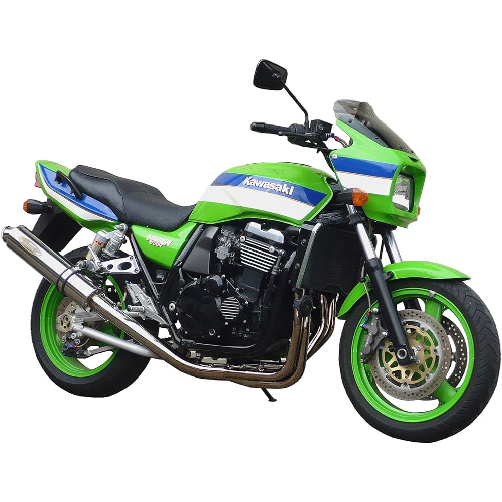 techserfu ZEEX full exhaust for ZRX1100 using stainless steel mechanical bending full EX φ110×480L polished titanium silencer T21-K008-0402