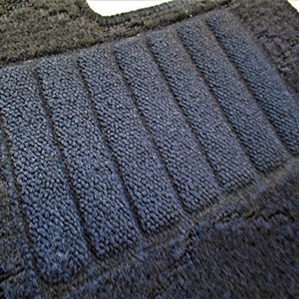 Cuore Car Mat Floor Mat (Toyota Land Cruiser Prado 150 Series 7-seater) <Late Model> Wave Black Domestic Production Non-Slip Shape Car Mat