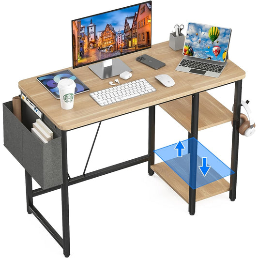 Sunon Gaming Desk, Computer Desk, Width 100cm x Depth 48cm, Desk, PC Desk, Study Desk, Study Desk, Office Desk, Living Alone, Working from Home