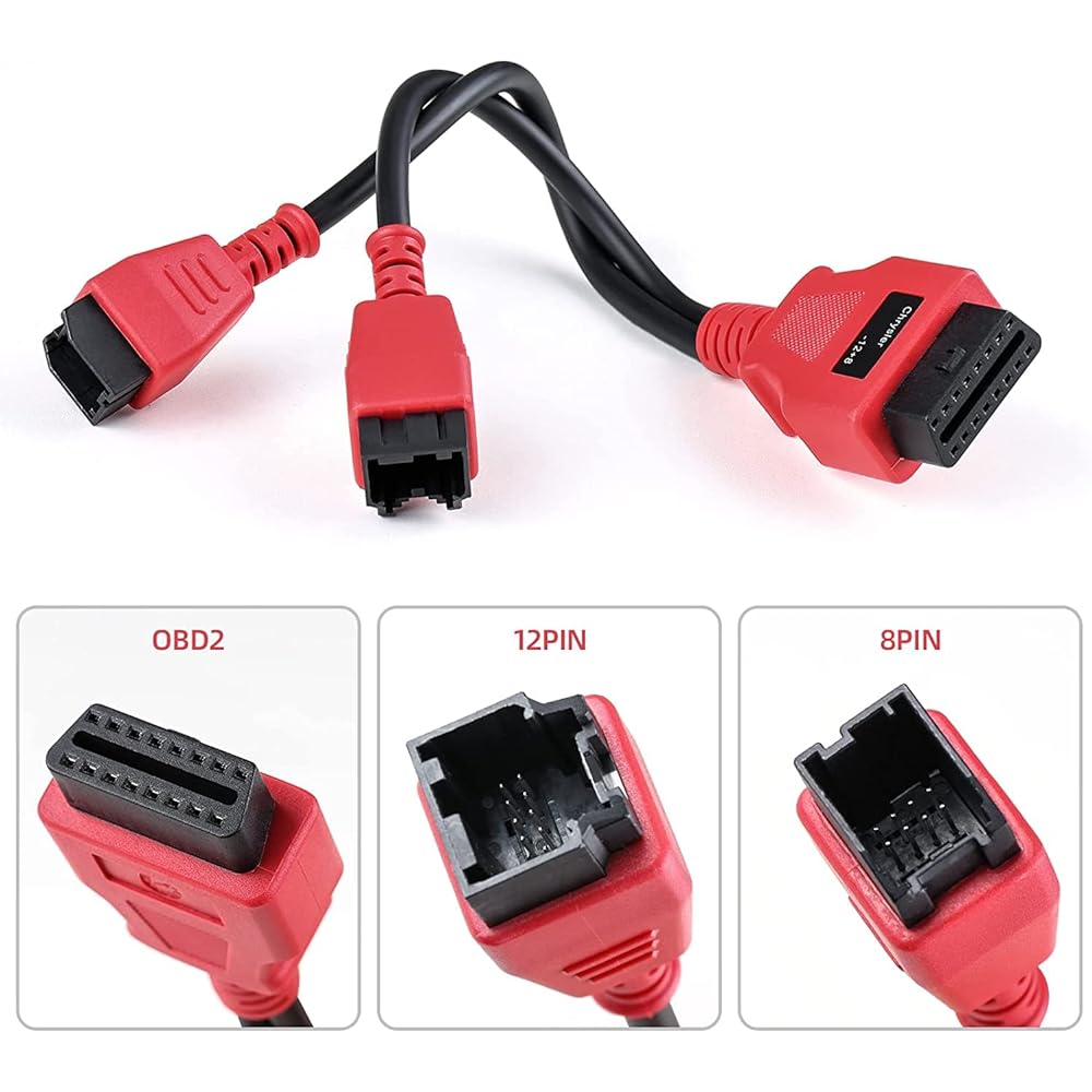 VXSCAN FCA 12+8 cable adapter CHRYSLER 12+8 Programming cable connector Autel OBD2 Adapter Security bypass cable Autel Maxisys MS905 MS906 MS906BT MS906S MS908S for PRO PRO PRO
