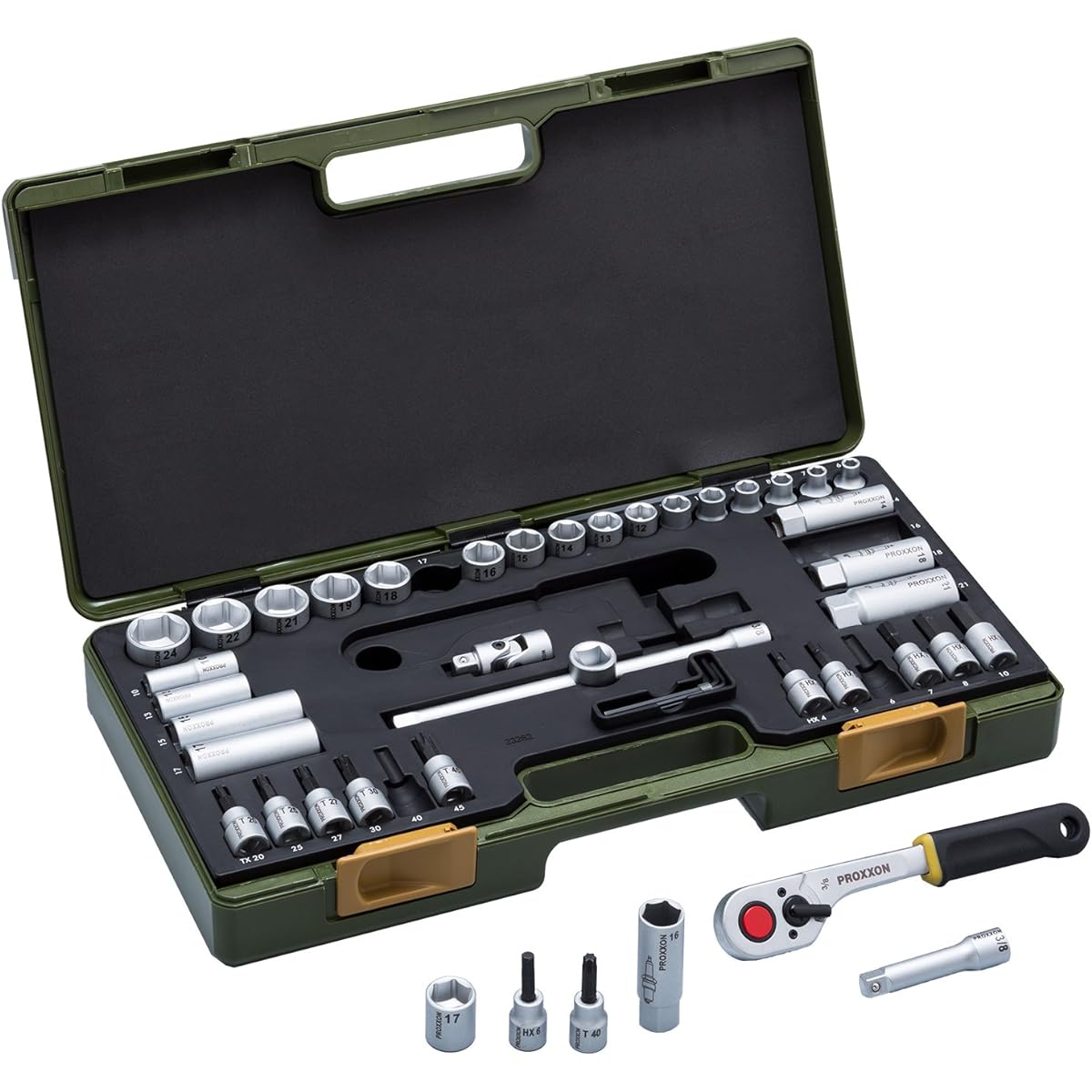 PROXXON Compact Set No.82282 Drive: 9.5mm 47 points 1 set
