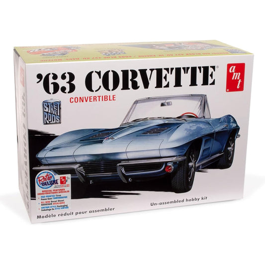 AMT 1/25 1963 Chevrolet Corvette Convertible Plastic Model AMT1335