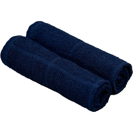 19inch Wet towel Thin and easy to wring and dry Kitchen towel Dish cloth A standard size that can be used for various purposes Wet towel Cotton Table wipe Hand towel Difference cloth Kitchen Commercial use Navy color 100 pieces