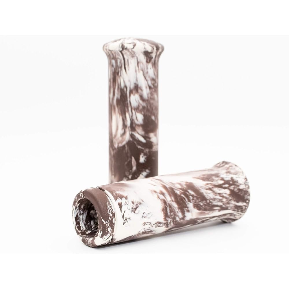 Marble grip brown and white for Harley 1 inch