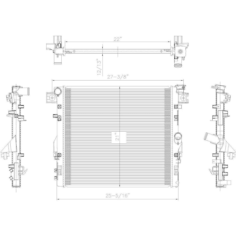 TYC 2957 Radiator 2007-2018 Geep Langler compatible