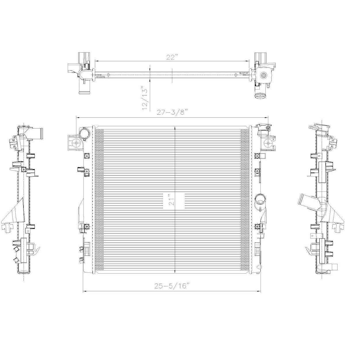 TYC 2957 Radiator 2007-2018 Geep Langler compatible