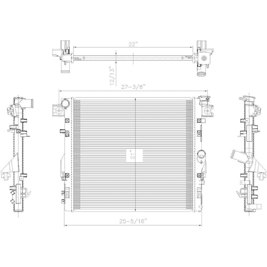 TYC 2957 Radiator 2007-2018 Geep Langler compatible