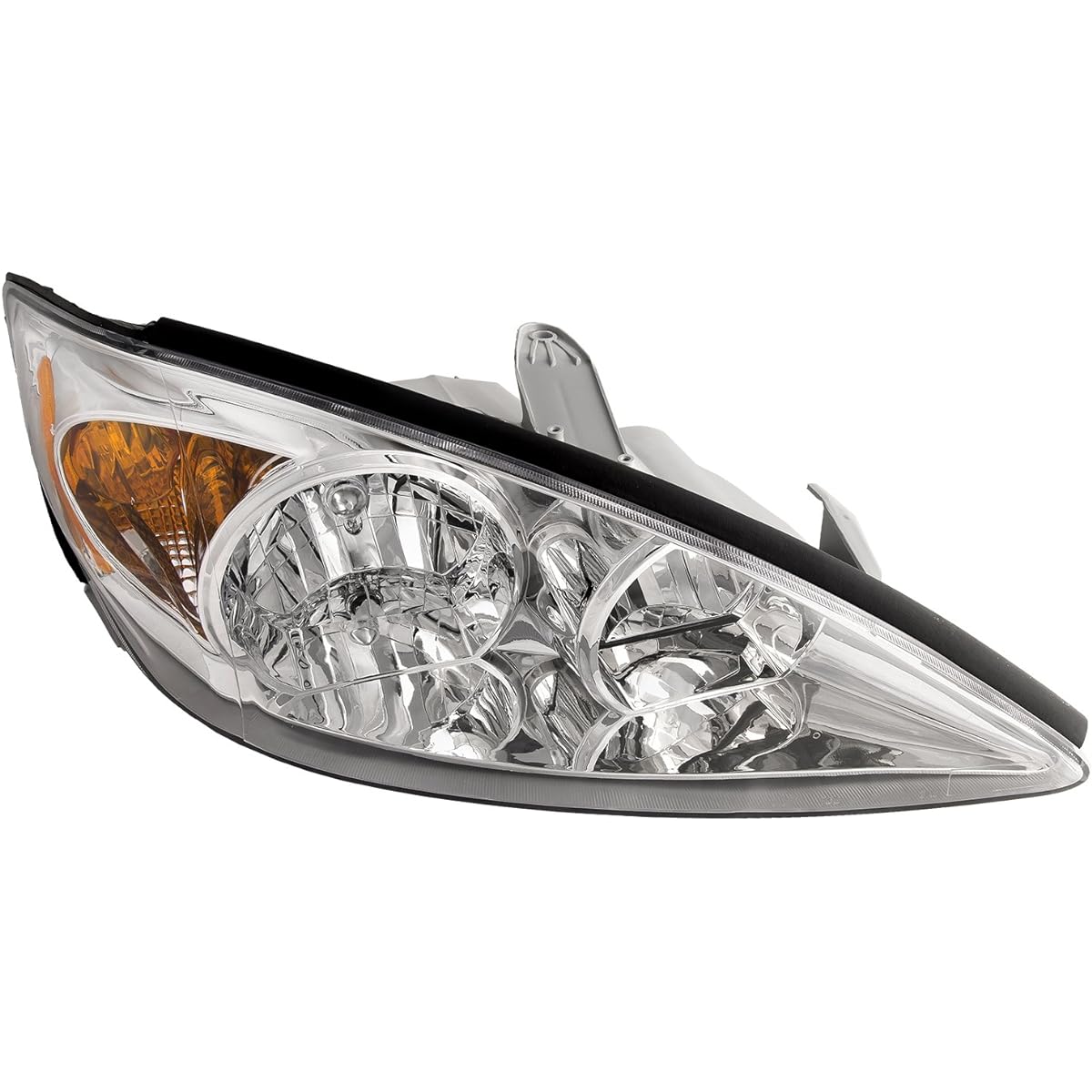 HEADLIGHTSDEPOT Chrome Housing Halogen Headlight Toyota Kamuri 2002-2004 LE/XLE model with right-handed seat side head lamp
