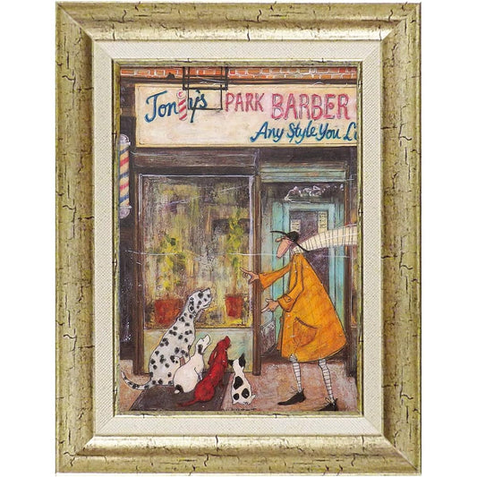 Art Panel Art Frame Wall Hanging Thumbtoft Stylish Painting Art Board Interior British Artist Barbershop Quartet ST-05825 Art Board Housewarming Gift Entrance Modern Warm Soothing Dog Dog Dog