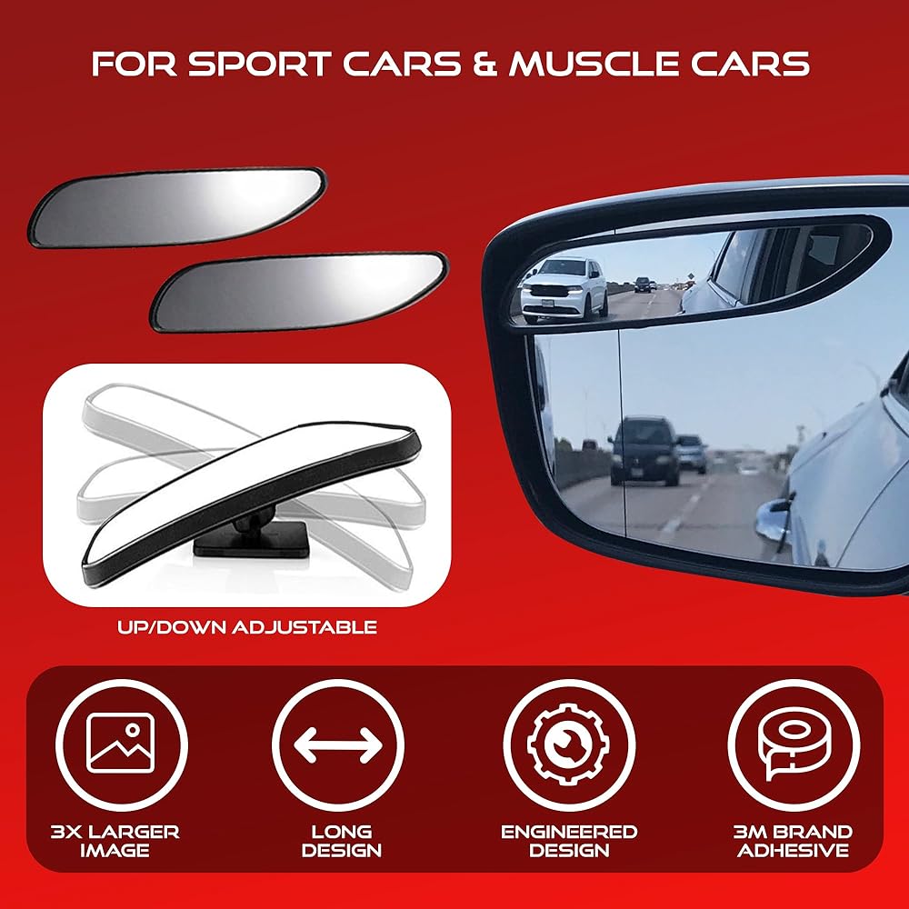 UTOPICAR Long Blind Spot Car Miller -Beautiful Convex Blind Spot Mirror Side Miller (Blind Spot) Dealer Mirror Rear View Blind Spot Miller (2 packs)