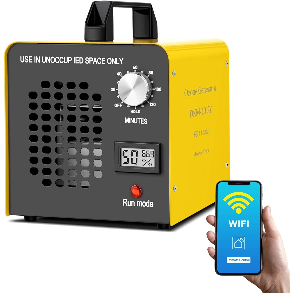 Ozone Generator [PSE Certified] 10000mg/h APP Control Remote Control Timing Ozone Deodorizer for Home Use [Japanese Specifications/Compliant with Electrical Appliance and Material Safety Law] Suitable for deodorizers Japanese instruction manual included