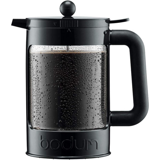 BODUM Coffee Maker Coffee Press BEAN French Press Iced Coffee Maker 1500ml Black Stainless Steel Filter Glass Beaker Immersion Type Coffee Cold Brew [Genuine Product] K11683-01