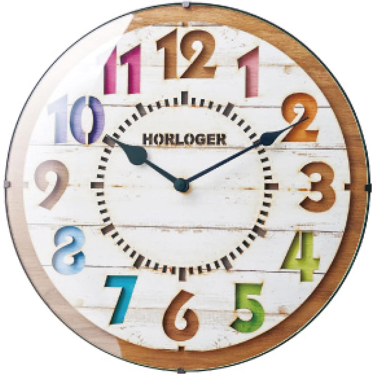 Interform Wall Clock Radio Clock Forli CL-8332WH Colorful Rainbow Diameter 30cm