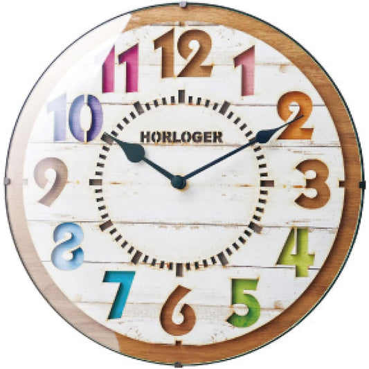 Interform Wall Clock Radio Clock Forli CL-8332WH Colorful Rainbow Diameter 30cm