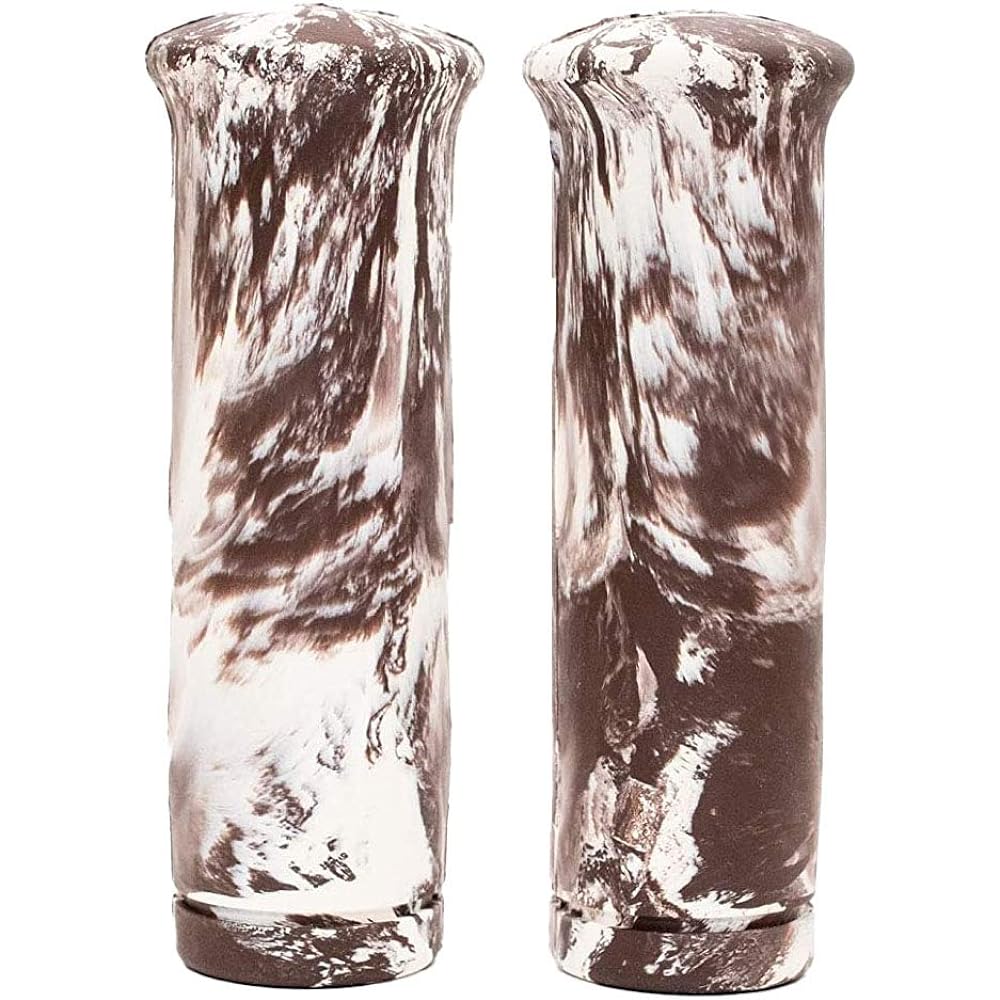 Marble grip brown and white for Harley 1 inch