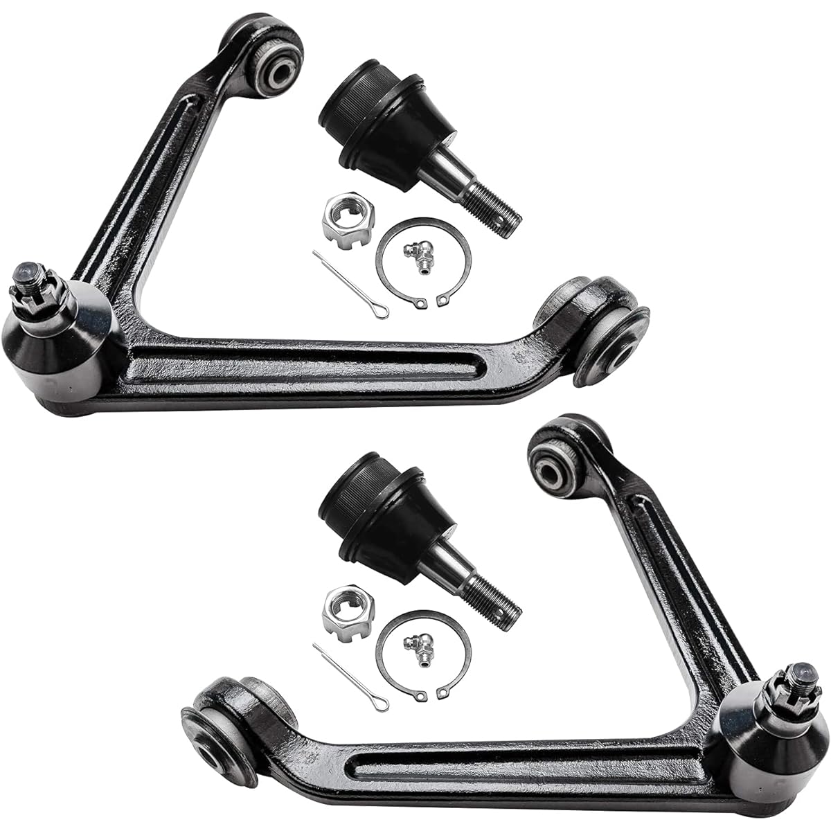 DETROIT AXLE -Front control arm 4 -piece set 02-05 DODGE RAM 1500 2002 2003 2005 2005 Upper control arm 2 lower ball joint arm 2 suspension kit replacement