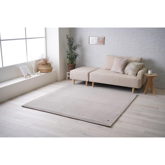 Ikehiko Rug Carpet Mat Spread Square Krum Gray Approx. 180 x 180cm Soft Flannel All Seasons Year Washable Comfortable Simple #1280830131203