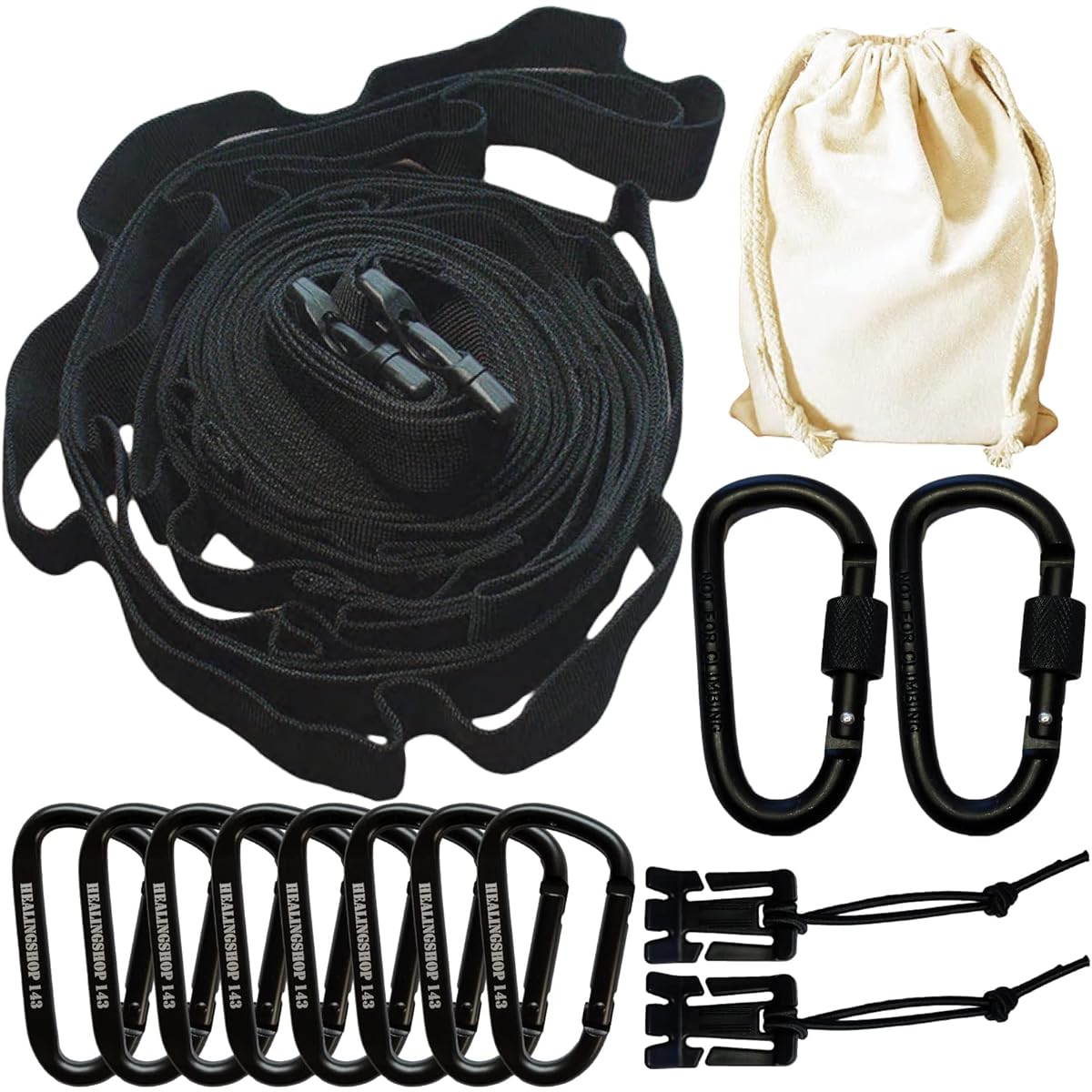 healingSHOP143 Hanging Chain [Campify Magazine Featured] 170cm~660cm Long Daisy Chain Adjustable Outdoor Camping Clothesline Carabiner Storage Bag