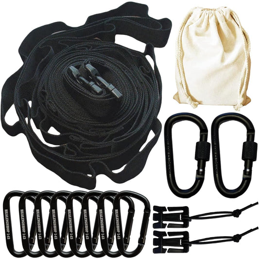 healingSHOP143 Hanging Chain [Campify Magazine Featured] 170cm~660cm Long Daisy Chain Adjustable Outdoor Camping Clothesline Carabiner Storage Bag