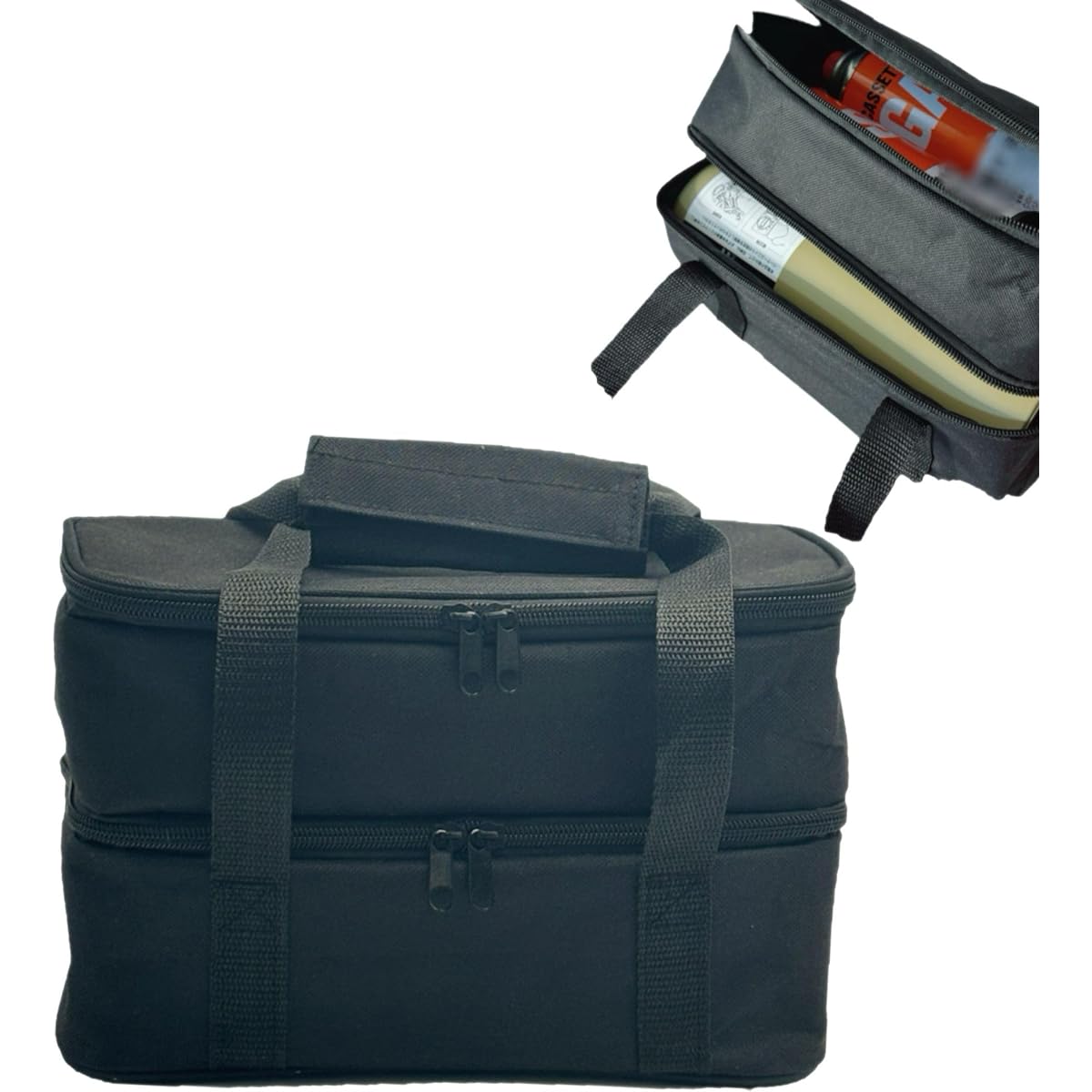 Snow Peak HOME&CAMP Burner Storage Case, Dedicated Case, 2 Tiers, CB Gas Can Storage Case, Outdoor Camping Tools Storage, Accessory Storage, Black