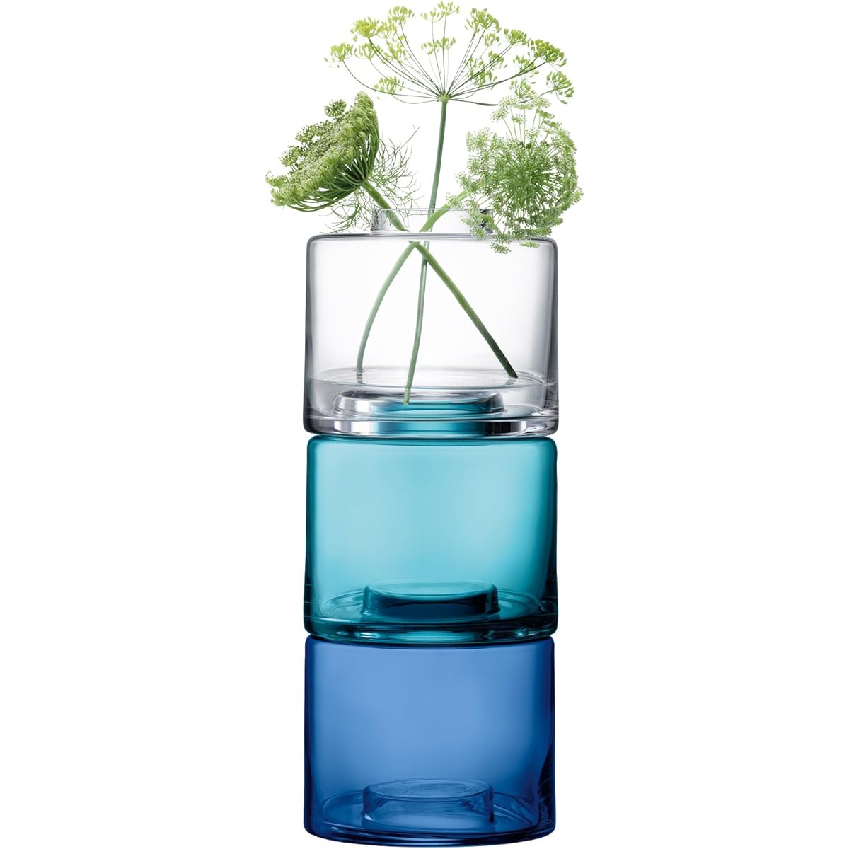 LSA Flower Vase Blue Height 41.5cm STACK G1151-01-248
