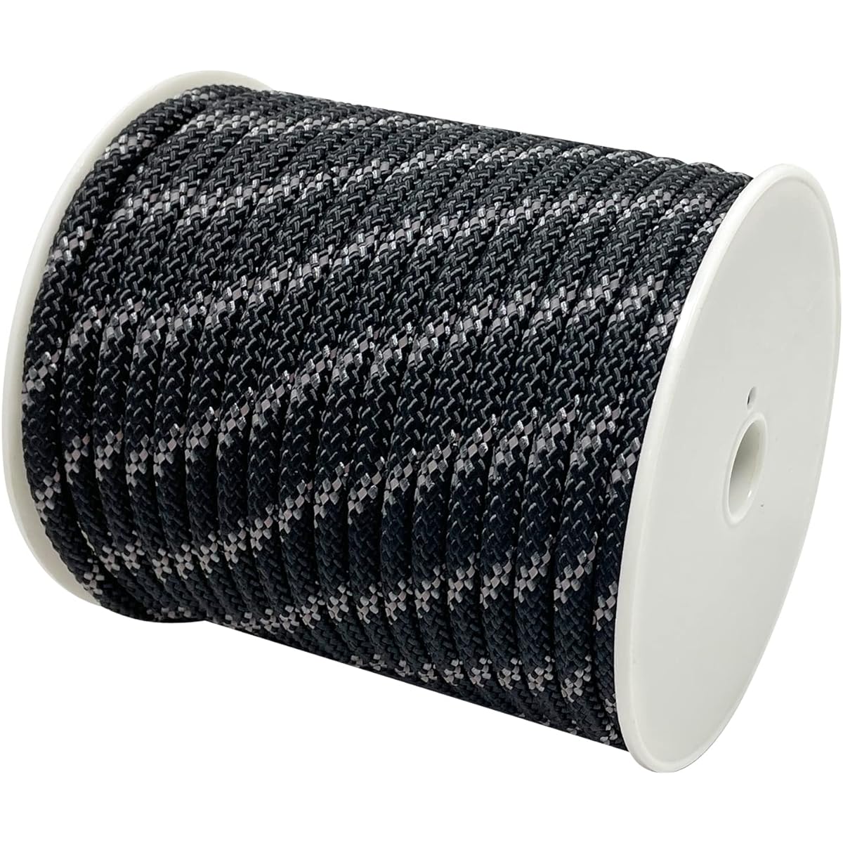 Sutekus Tent Rope, Rope Diameter 8mm, Paracord with Reflective Material, Guyline, Load Capacity 2000Kg (2 tons), Total Length 40m (Black)