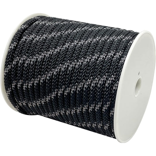 Sutekus Tent Rope, Rope Diameter 8mm, Paracord with Reflective Material, Guyline, Load Capacity 2000Kg (2 tons), Total Length 40m (Black)