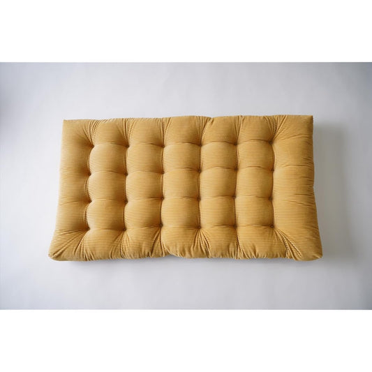 Ikehiko Cushion Cushion Plain Corduroy Style Long Cushion Kurumu Yellow Approx. 60 x 110cm Long Cute Reversible Double Side Dull Color Washable Point Simple #1224120290991