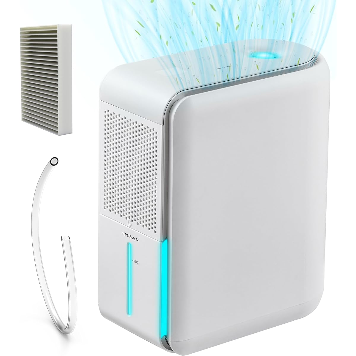 JIMISAN Dehumidifier, Humidifier, Air Purifier, 3 in 1 Unit, Small 39.4 fl oz (1,000 ml), 23Y, New Development Dehumidifier, Powerful Dehumidifier, Peltier Type, Clothes Dryer, Small Dehumidifier, Air