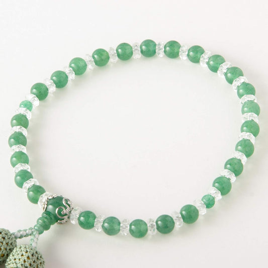 HASEGAWA Prayer Beads Tamano Aven Crystal Kiriko Ginkaza Moegi E