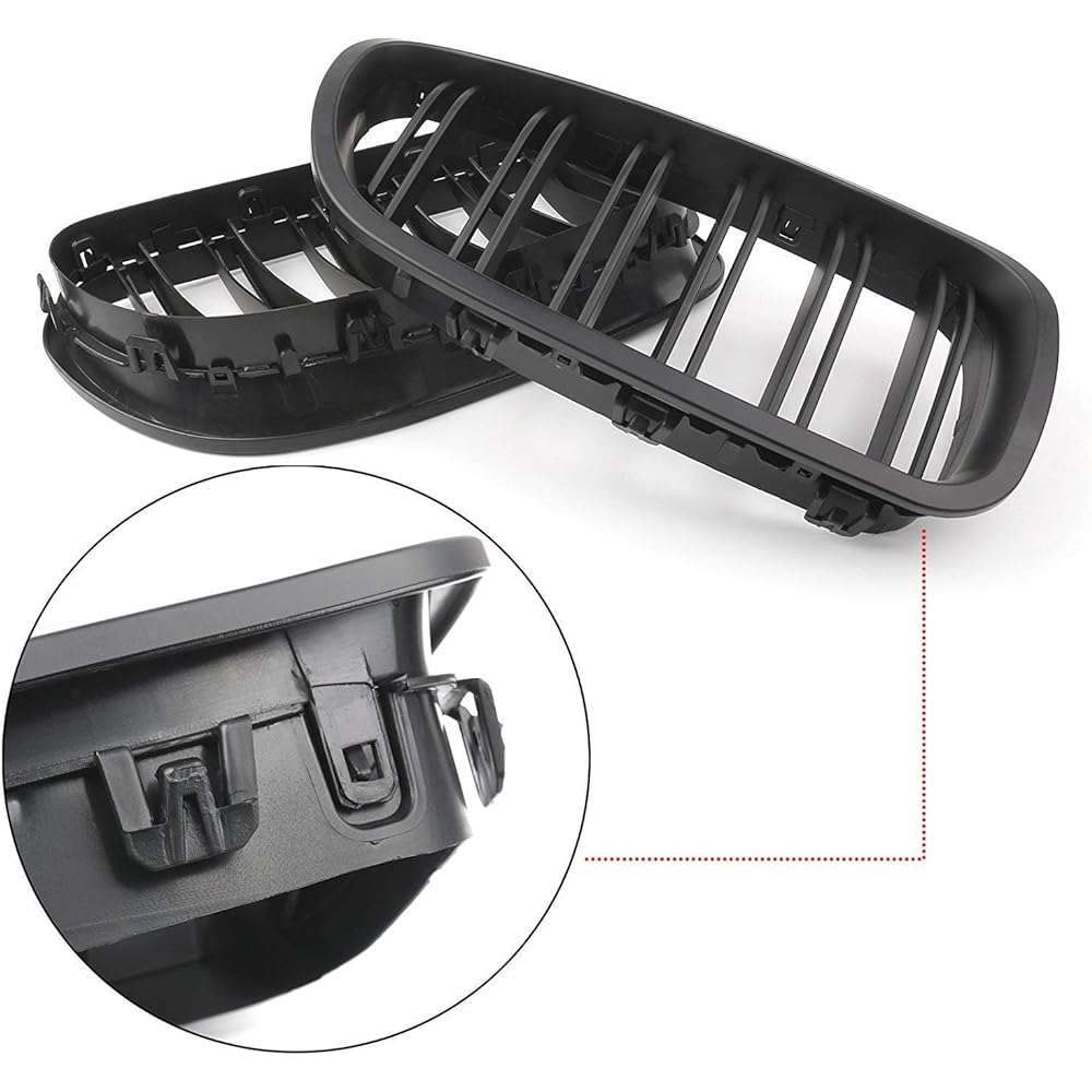 BMW F10 Grille 5 Series F10 F11 F18 Gloss Black Front Grille Kidney Grille for 2010-2017 (Matte Black)