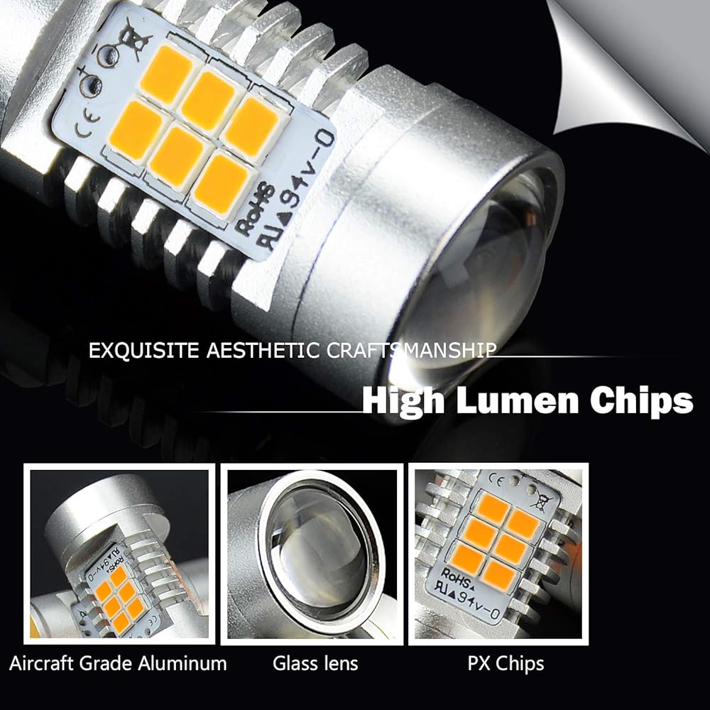 JDM ASTAR Very bright PX chip 7440 7441 7443 7444 Amber Yellow Winker LED bulb