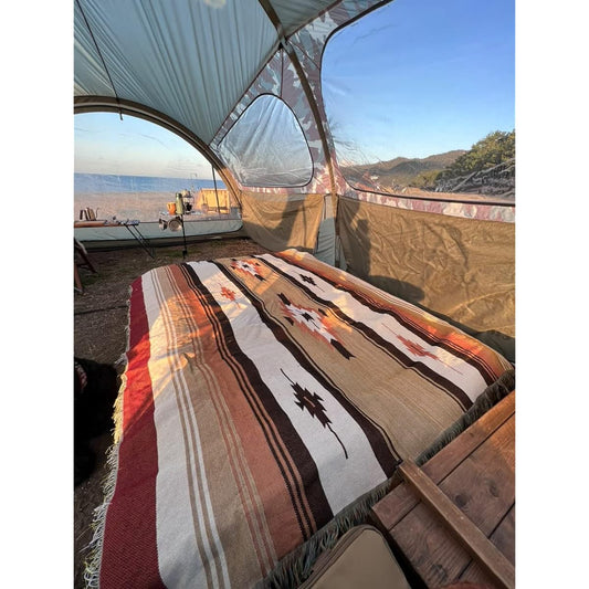 Peel Forest Multi-Cover Mexican Rug, Native Pattern, Ortega Pattern, Camping Rug, Saddle Blanket, Car Sleeping Mat, Outdoor, Van Life, Multifunctional, Ethnic Style, Tribal, All Seasons, 160X220cm...