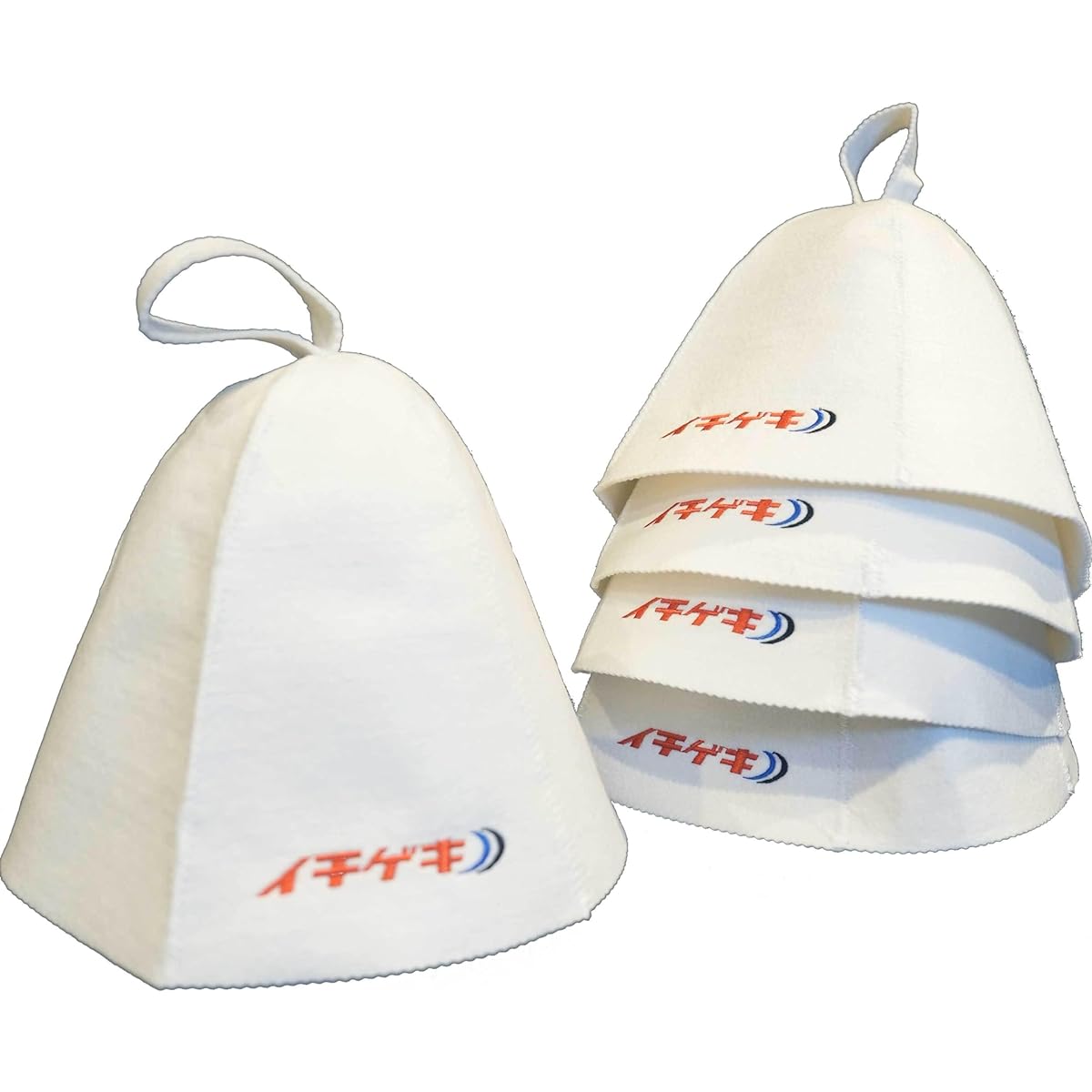 [Disposable set of 5] [Sauna hat Ichigeki] Sauna goods for men and women Sauna cap for preventing hot flashes 100% wool One size fits most