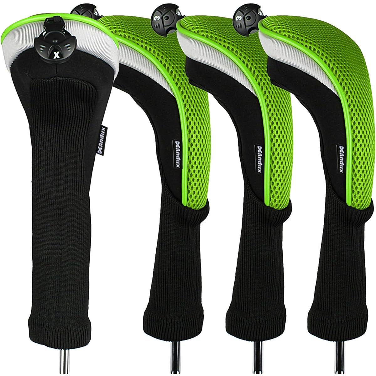 Andux Long Neck Golf Hybrid Club Head Covers with Replaceable Number Tags Set of 4 CTMT-02