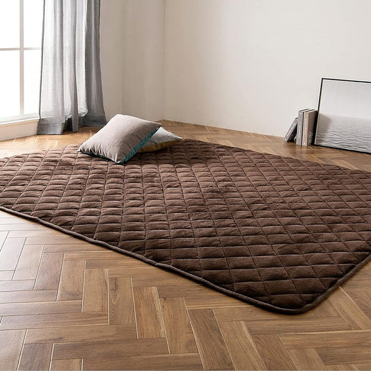 Iris Ohyama Kotatsu Futon, Rectangle, Uses Heat Storage Cotton, Velor Material, Stylish, KSBA-2419 Brown 2) Rectangle 240 x 190cm