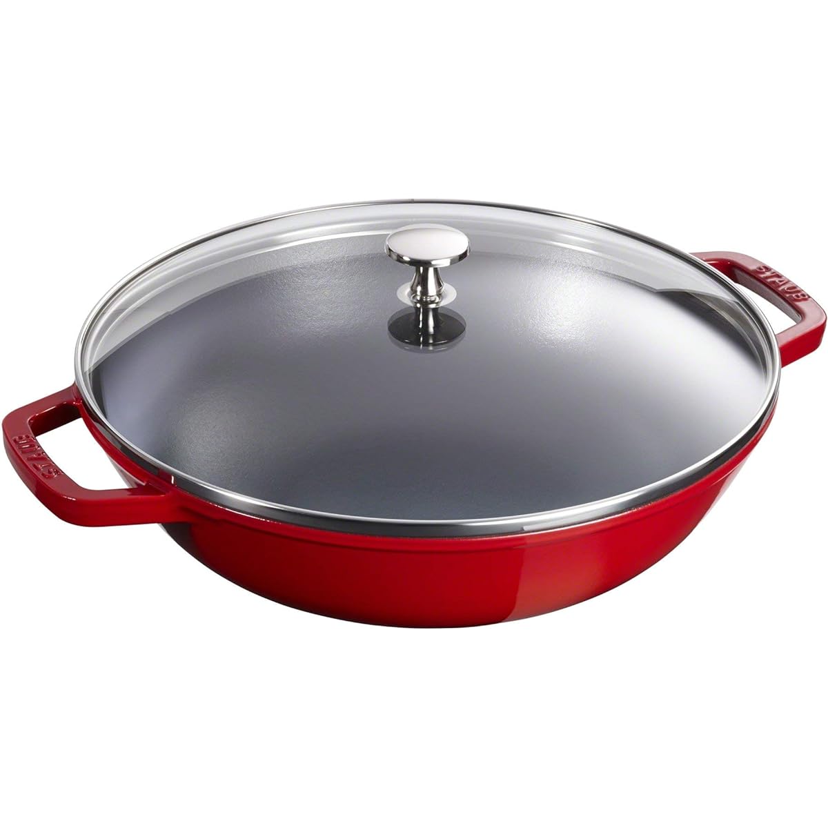 staub "Multi Pan Cherry 30cm" Large Hand Cast Enamel Pot IH Compatible [Authorized Japanese Product] Specialty 40511-345