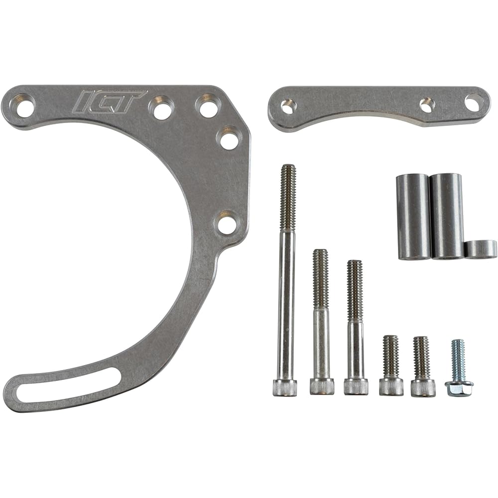 ICT Billet SBC LWP Alternator Bracket Double Hump Head Adjustable Billet Kit Small Chevrolet 305 327 350 5.0L 5.7L V8 8 Cylinder Long Water Pump Cabretor V Belt Chevrolet 551672X Compatible