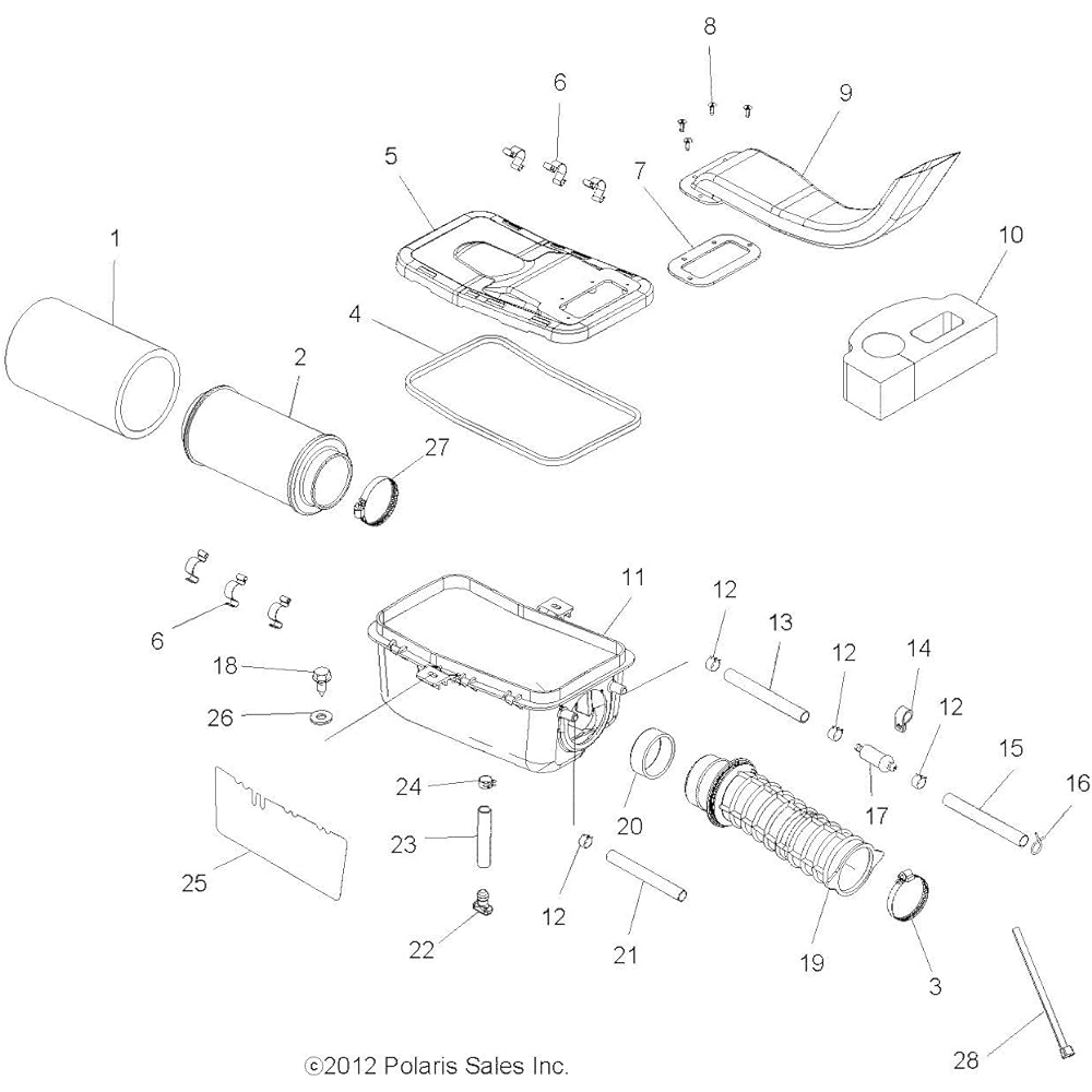Polaris ATV Air Inlet Duct Genuine OEM Part 5436937 1 piece