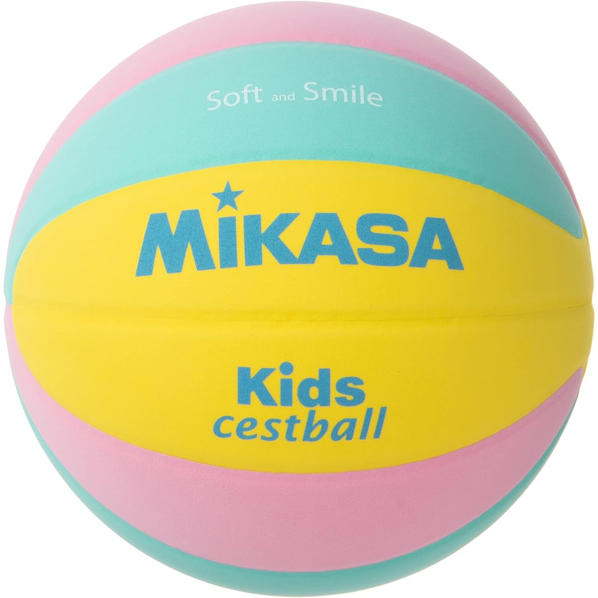MIKASA Sesto Ball Certified by Japan School Physical Education Research Association (For Boys/Girls/Elementary School Students) EVA Special Sponge Smile Series Yellow/Pink/Green SC-YPLG Recommended Internal Pressure 0.2~0.25 (kgf/㎠)