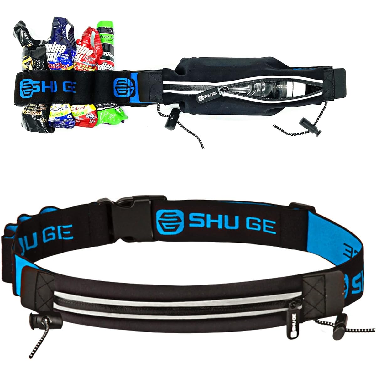 TeamOneDay [Supervised by the world's 5th place triathlete] RunningMatePRO Marathon Pouch Waterproof Running Pouch Bib Belt Highly Durable Belt that Doesn't Shake 3 Second Intake Gel Slot Smartphone Compatible Triathlon Trail Running (Black)