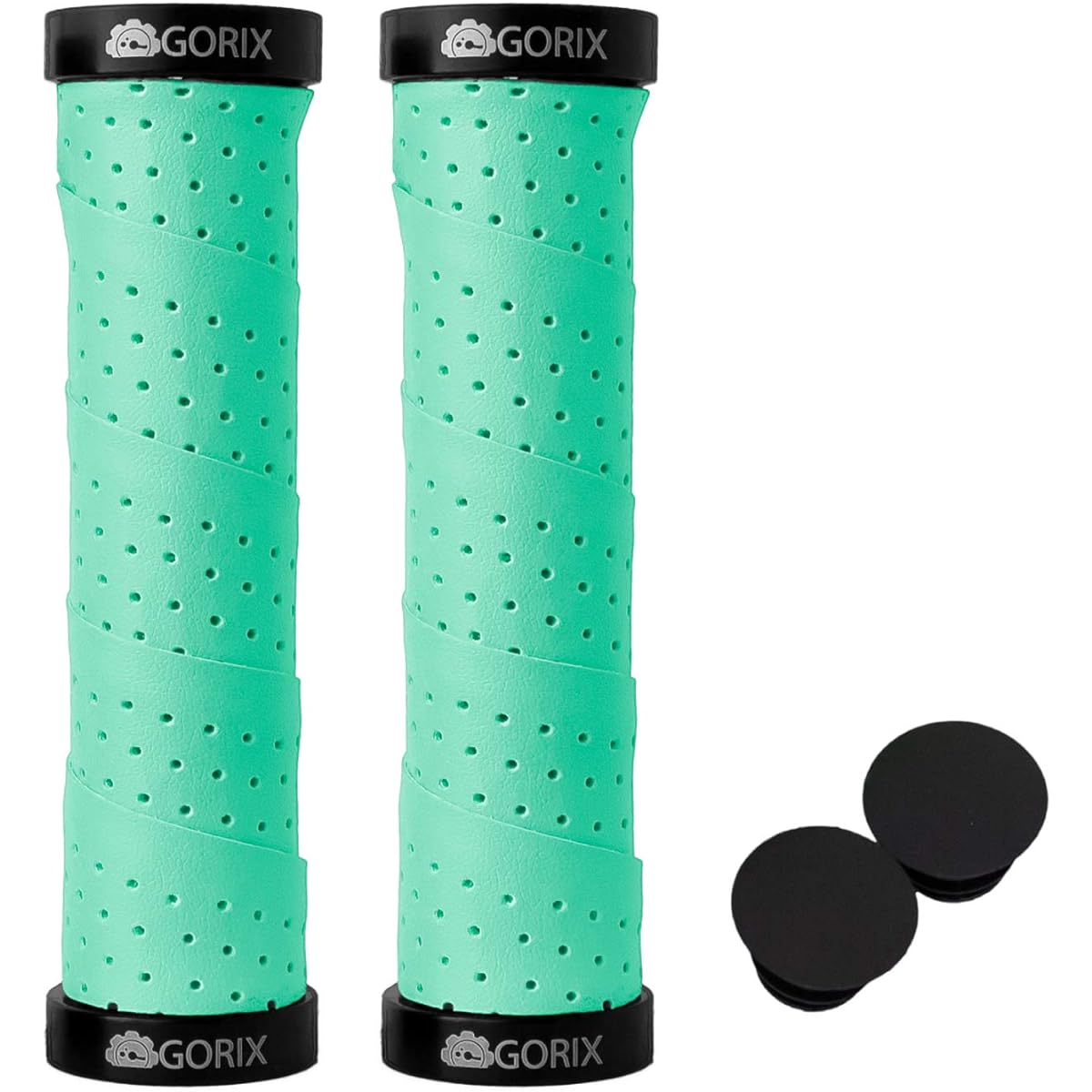 GORIX Bicycle Grip Shock Absorption Grip Bar Tape Double Lock-on Fixed [Compatible with Cross Bikes, MTB, etc.] (GX-GP070)