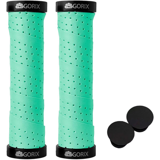 GORIX Bicycle Grip Shock Absorption Grip Bar Tape Double Lock-on Fixed [Compatible with Cross Bikes, MTB, etc.] (GX-GP070)