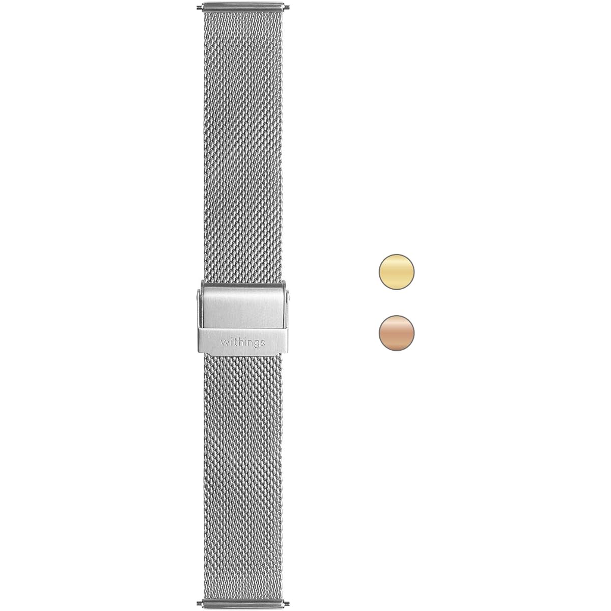 [Withings] Milanese Wristband, Silver, 18 mm MILANESE-SILVER-M