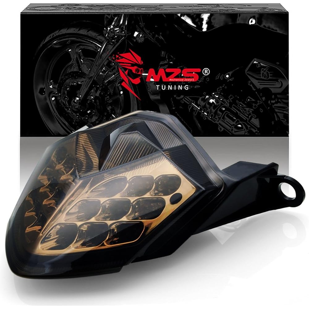 MZS Motorcycle Tail Light Turn Signal Brake Lamp LED for Kawasaki Z750 ZR750L 07 - 12 Years Z1000 ZR1000B ZRT00B 07 09 Years ZX6R ZX6R ZX600R 09 12 Years ZX10R ZX10R ZXT00E ZXT00F 08 10 Years Smoke