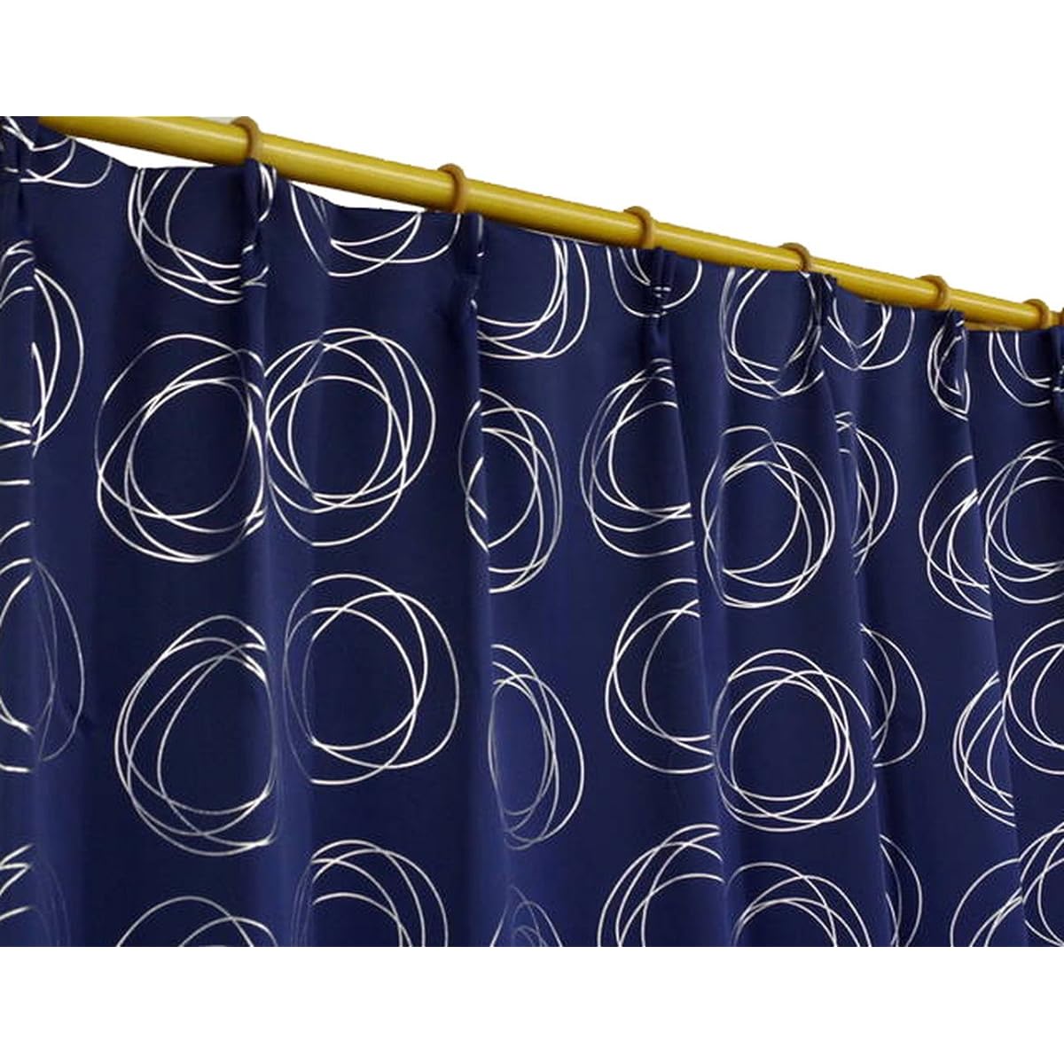 Arie Shape Memory Processing Blackout Curtains Circle Set of 2 100 x 178cm Blue
