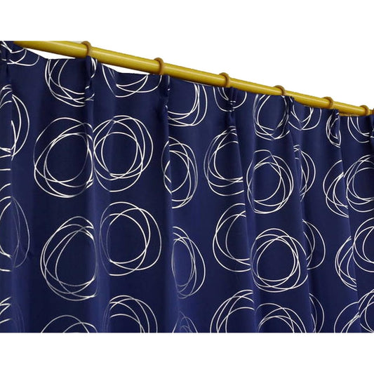 Arie Shape Memory Processing Blackout Curtains Circle Set of 2 100 x 178cm Blue