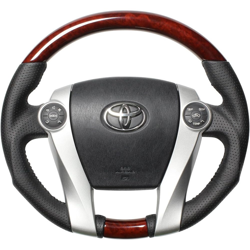 REAL Steering [Prius (30 series) including PHV] Original Series Brown Wood 30-2-BRW
