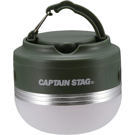 CAPTAIN STAG Light LED Light Lantern CS Portable Warm Light Warm Color Rechargeable [Brightness 180 Lumens/Continuous Lighting Approximately 7-14 Hours] Comes with Magnet and Storage Bag Olive UK-4068