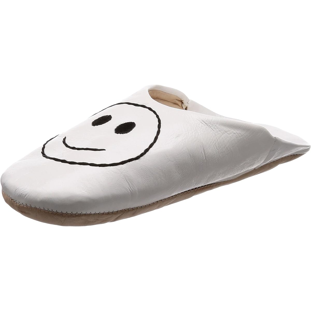 [Fatima Morocco] Men's Smile Embroidery Babouche MFM004